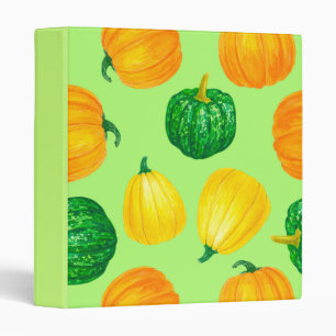 Pumpkins watercolor pattern binder