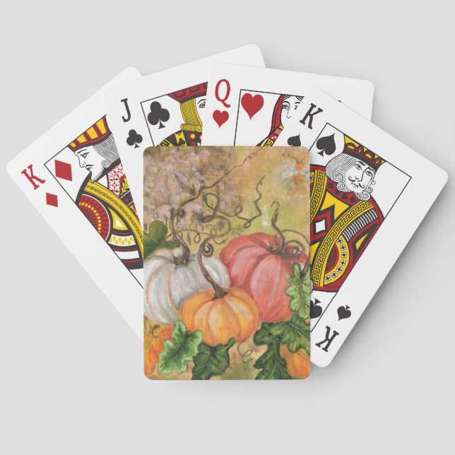 Pumpkins - Watercolor Playing Cards (Back)