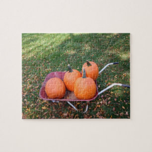 Pumpkins Wheel Barrel Jigsaw Puzzle