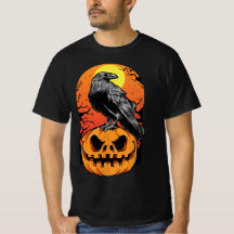 Pumpkins with Crow for halloween