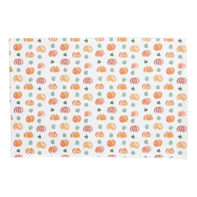 Pumpkins with Leaves Standard Size Pillowcase (Front)