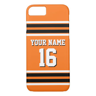 Pumpkn Orange Black Team Jersey Custom Number Name iPhone 8/7 Case