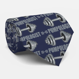 Pumpologist Pumping Iron Weightlifting Tie