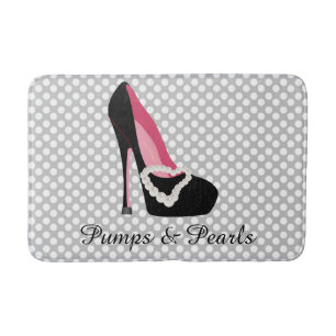Pumps and Pearls Bath Mat