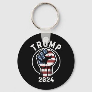 Pumps Fist Vote Republican 2024 Usa Men Women Keychain