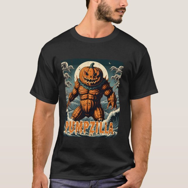 Pumpzilla Jack O Lantern Pumpkin Halloween Ethnic  T-Shirt (Front)
