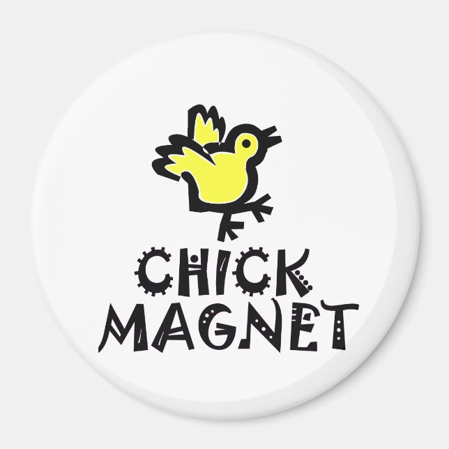 Pun - Chick Magnet with Baby Chick (Front)
