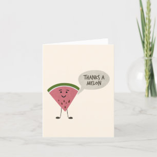 Pun de pastèque : Merci à Melon Carte de remerciem