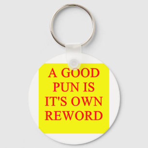 pun on puns keychain