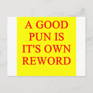pun on puns postcard