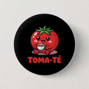 Pun Tomate Funny Maestra School Spanish Teacher St 2 Inch Round Button