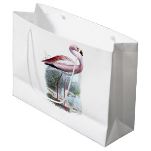 Puna Flamingo Vintage Illustration Large Gift Bag