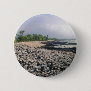 Punaluʻu Black Sand Beach Hawaii Big Island 2 Inch Round Button