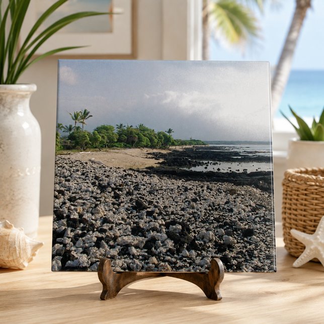 Punaluʻu Black Sand Beach Hawaii Big Island Tile (Punaluʻu Black Sand Beach Hawaii Big Island Tile)