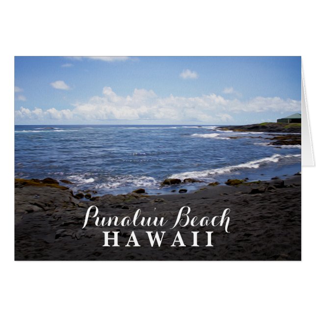 Punalu'u Black Sand Beach Hawaii (Front Horizontal)