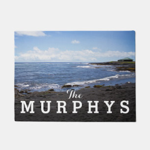 Punalu'u Black Sand Beach Hawaii Doormat