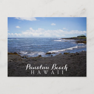 Punalu'u Black Sand Beach Hawaii Postcard