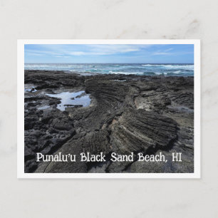 Punalu'u Black Sand Beach, HI Postcard
