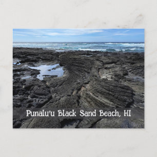 Punalu'u Black Sand Beach, HI Postcard