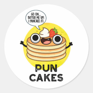 Puncakes Funny Pancake Pun  Classic Round Sticker