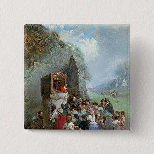 Punch and Judy 2 Inch Square Button