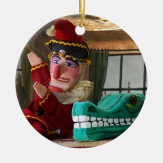 Punch and Judy Ceramic Ornament