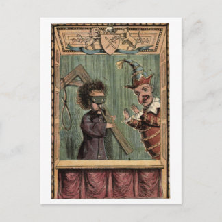 "Punch and the Hangman" Postcard