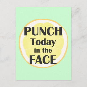 Punch Aujourd'hui dans le visage carte postale Ins