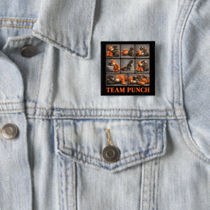 Punch Baby Monkey 2 Inch Square Button