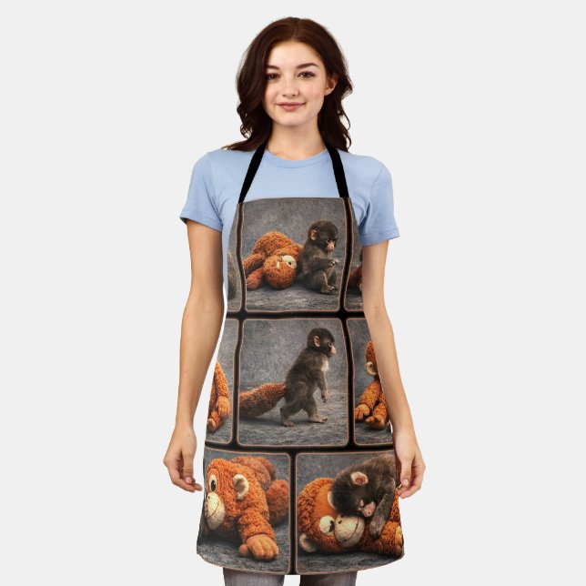 Punch Baby Monkey Apron (Worn)