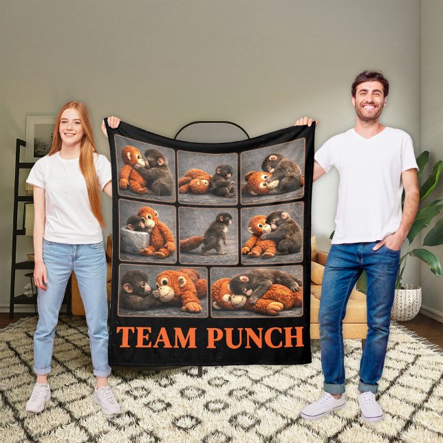 Punch Baby Monkey Fleece Blanket (Creator Uploaded)