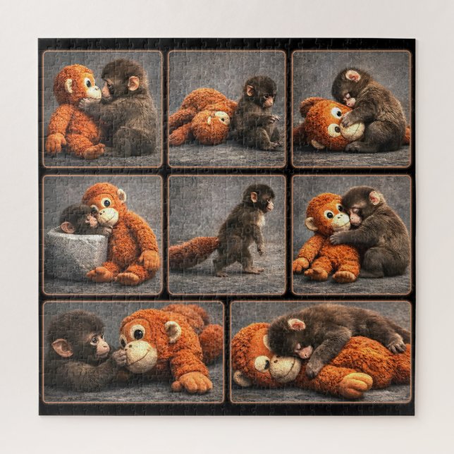 Punch Baby Monkey Jigsaw Puzzle (Vertical)