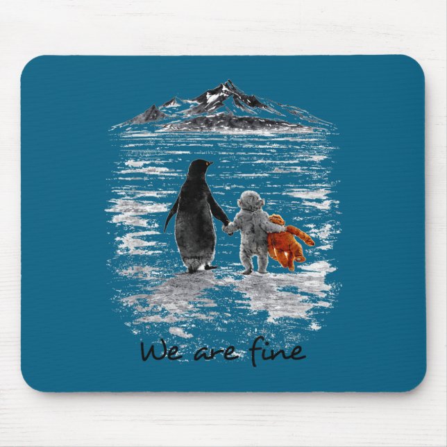 Punch baby monkey meets nihilist penguin e meme  mouse pad (Front)