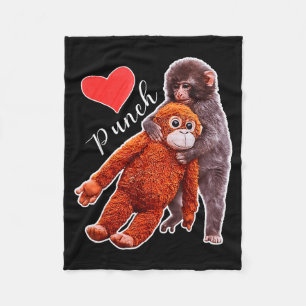 Punch baby monkey meme fleece blanket