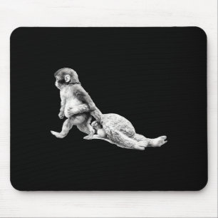 Punch baby monkey meme mouse pad