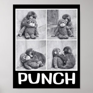 Punch baby monkey meme poster