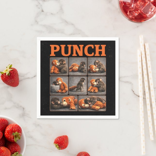 Punch Baby Monkey Napkin (Insitu)