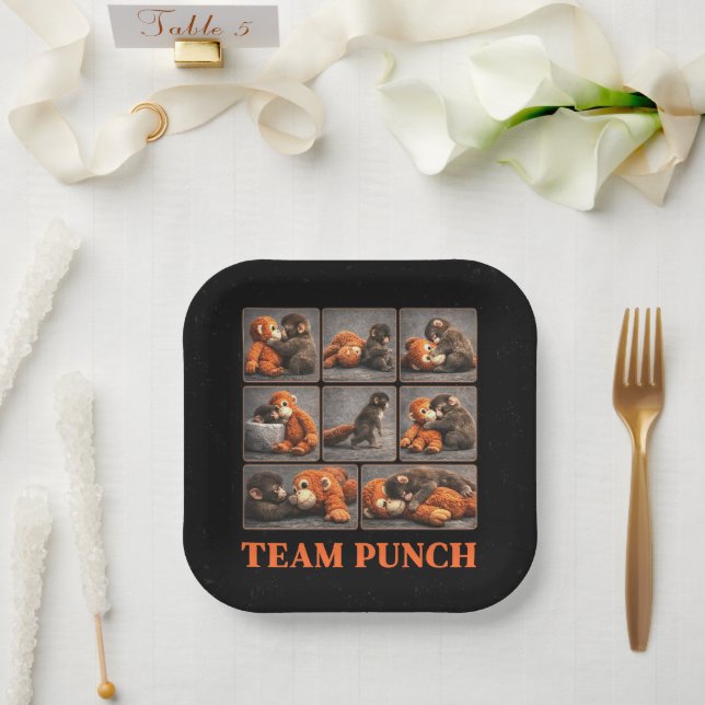Punch Baby Monkey Paper Plate (Wedding)