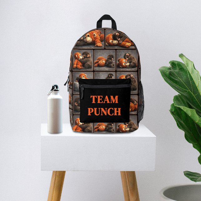 Punch Baby Monkey Printed Backpack (Creator Uploaded)