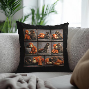 Punch Baby Monkey Throw Pillow