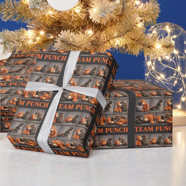Punch Baby Monkey Wrapping Paper (Holidays)