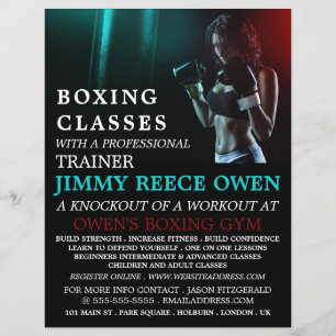 Punch Bag, Boxing Class Advert Flyer