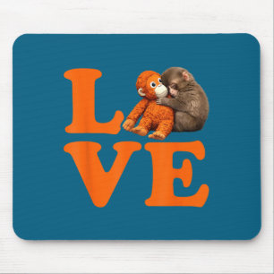 Punch cute monkey mouse pad