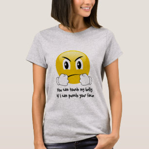Punch Face Emoji Belly Touch Maternity T-Shirt
