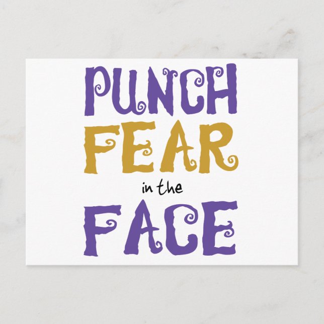 Punch Fear in the Face Postcard (Front)