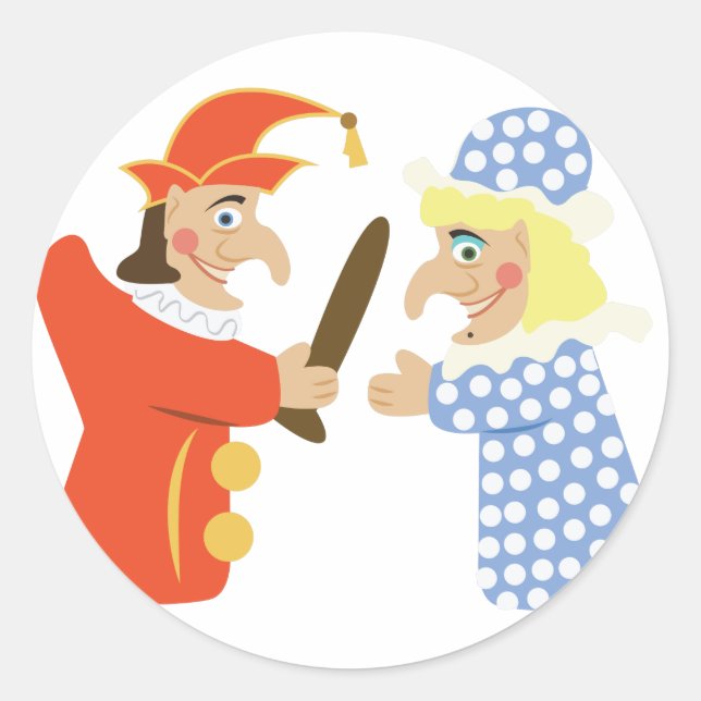 Punch & Judy Classic Round Sticker (Front)
