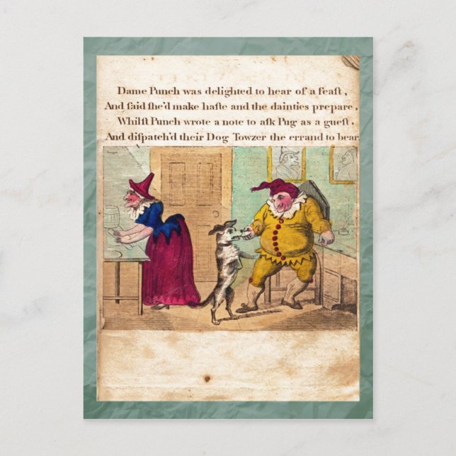 Punch & Judy Story Plate II Postcard (Front)