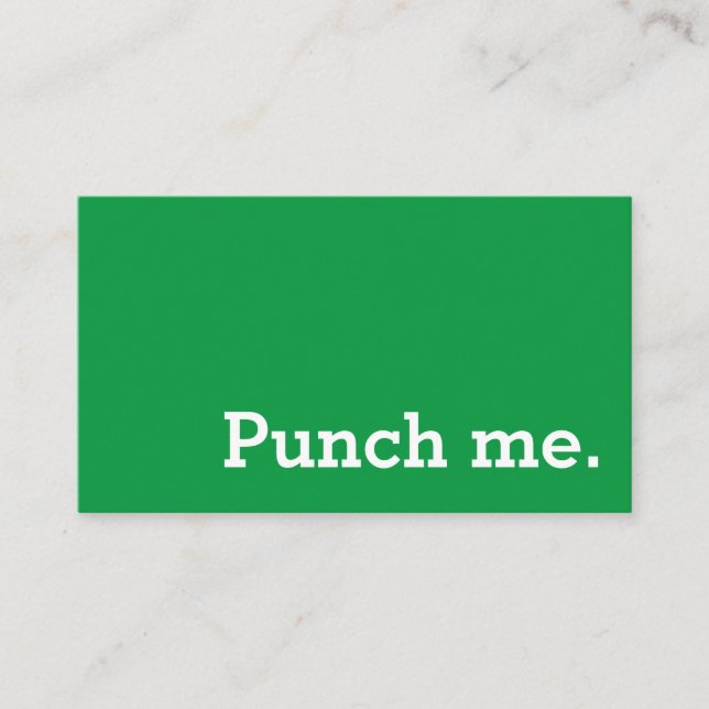 Punch Me Simple Dark Loyalty Coffee Punch-Card (Front)