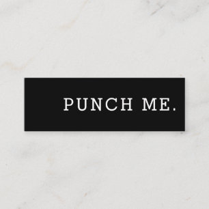 Punch Me Simple Dark Loyalty Coffee Punch-Card Card