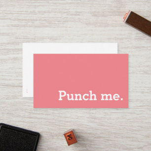 Punch Me Simple Dark Loyalty Coffee Punch-Card Card
